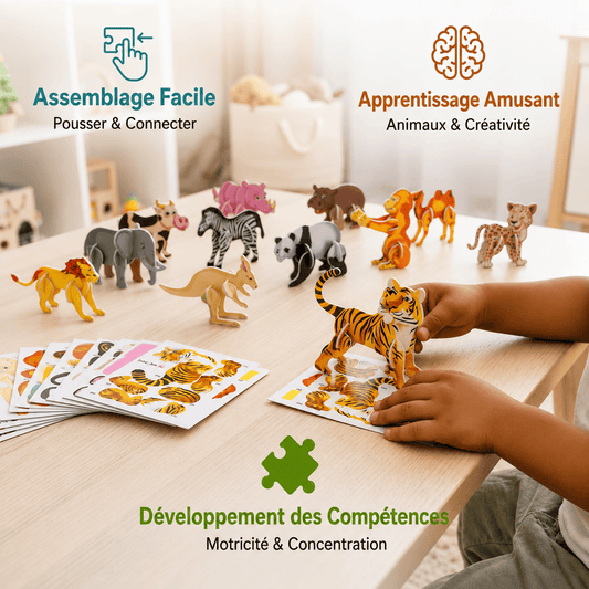 Puzzle 3D de dessin animé pour enfants