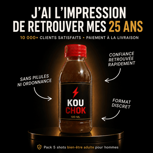 KOUHCOH — Pack de 5 shots d’endurance masculine de 100 ml