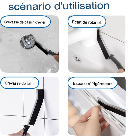 Lots de 11 brosses de nettoyage à poils durs pour cuisine, salle de bain, coin, joint, évier, tasse, théière, bouteille