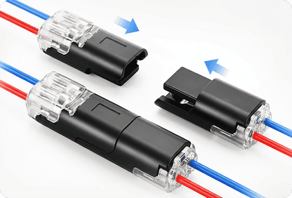 🔌Connecteur ENFICHABLE À 2 FILSAVEC CLIP DE VERROUILLAGE