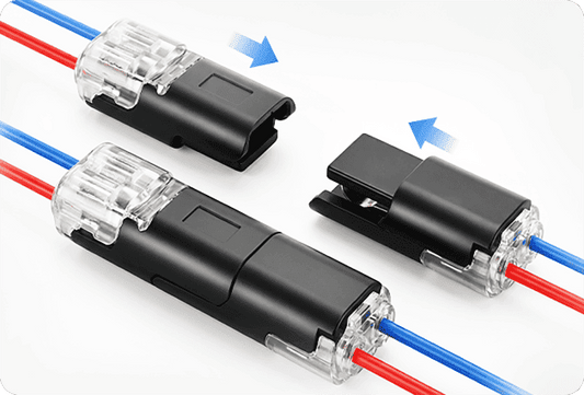 🔌Connecteur ENFICHABLE À 2 FILSAVEC CLIP DE VERROUILLAGE