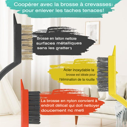 Lots de 11 brosses de nettoyage à poils durs pour cuisine, salle de bain, coin, joint, évier, tasse, théière, bouteille