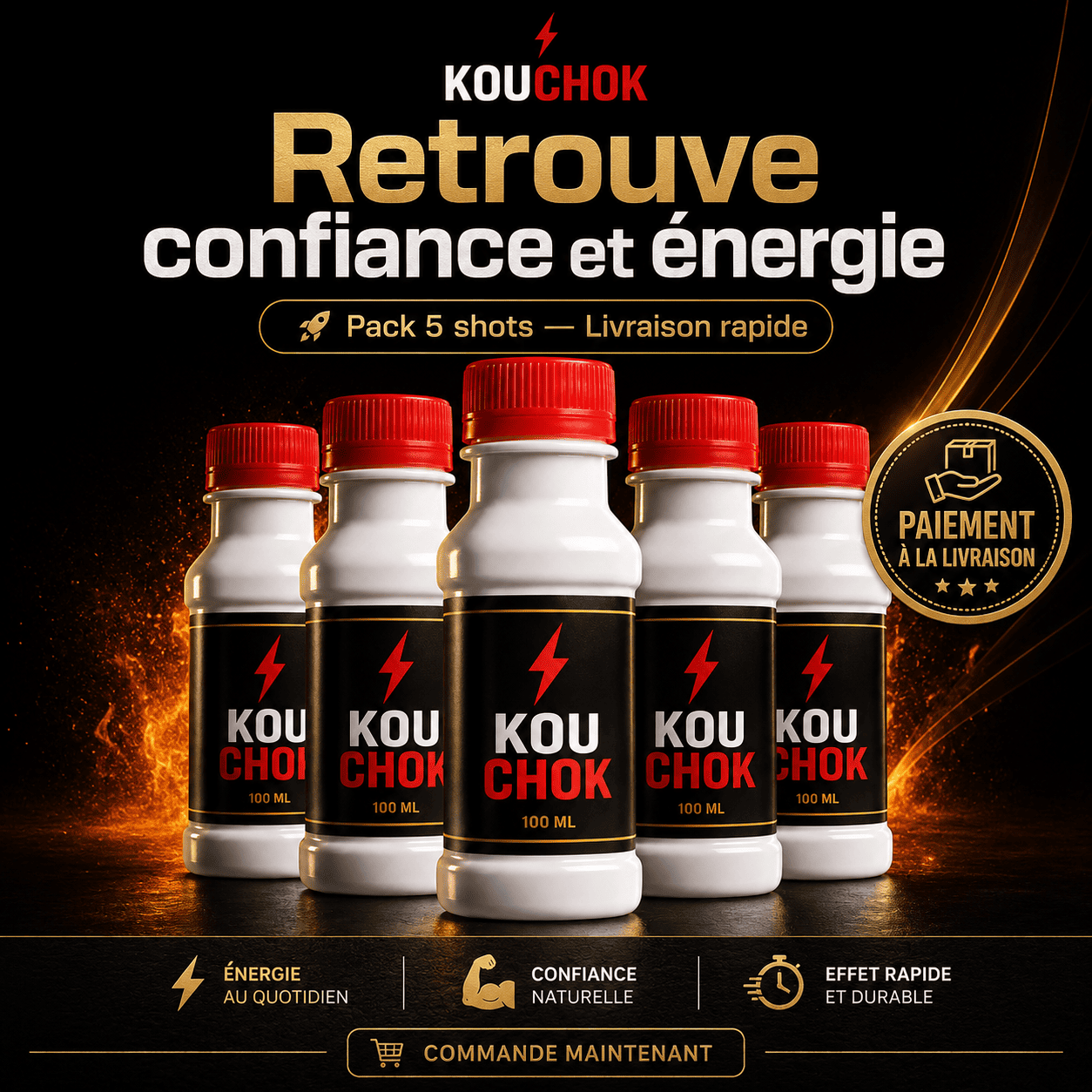 Shot aphrodisiaque naturel en pack de 5 -Quand le moment arrive – soyez prêt