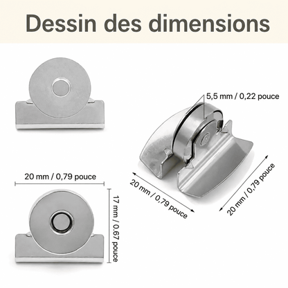 🧷Fermoir magnétique invisible pour sacs, vêtements et loisirs créatifs✨