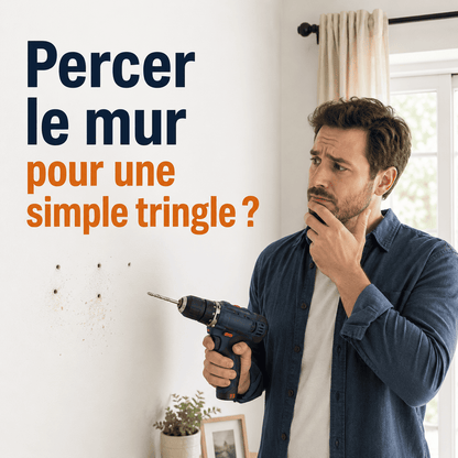 Supports de Tringle Ultra-Résistants Sans Perçage — Installez Vos Rideaux Sans Menuisier