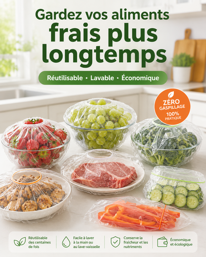 Sacs de Conservation Alimentaire Réutilisables – Gardez vos aliments frais plus longtemps