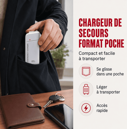 Chargeur de téléphone portable d'urgence, batterie externe alimentée par piles AA avec lampe torche LED
