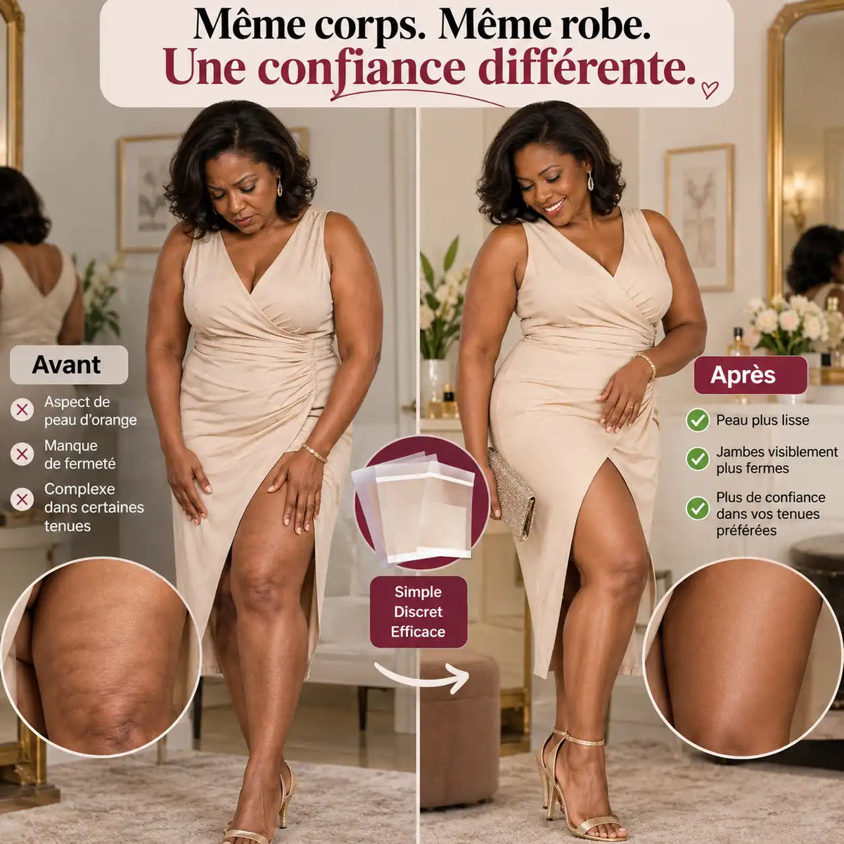 Skin Lift Tape™ – Bandes Liftantes Invisibles pour Jambes, Bras & Corps