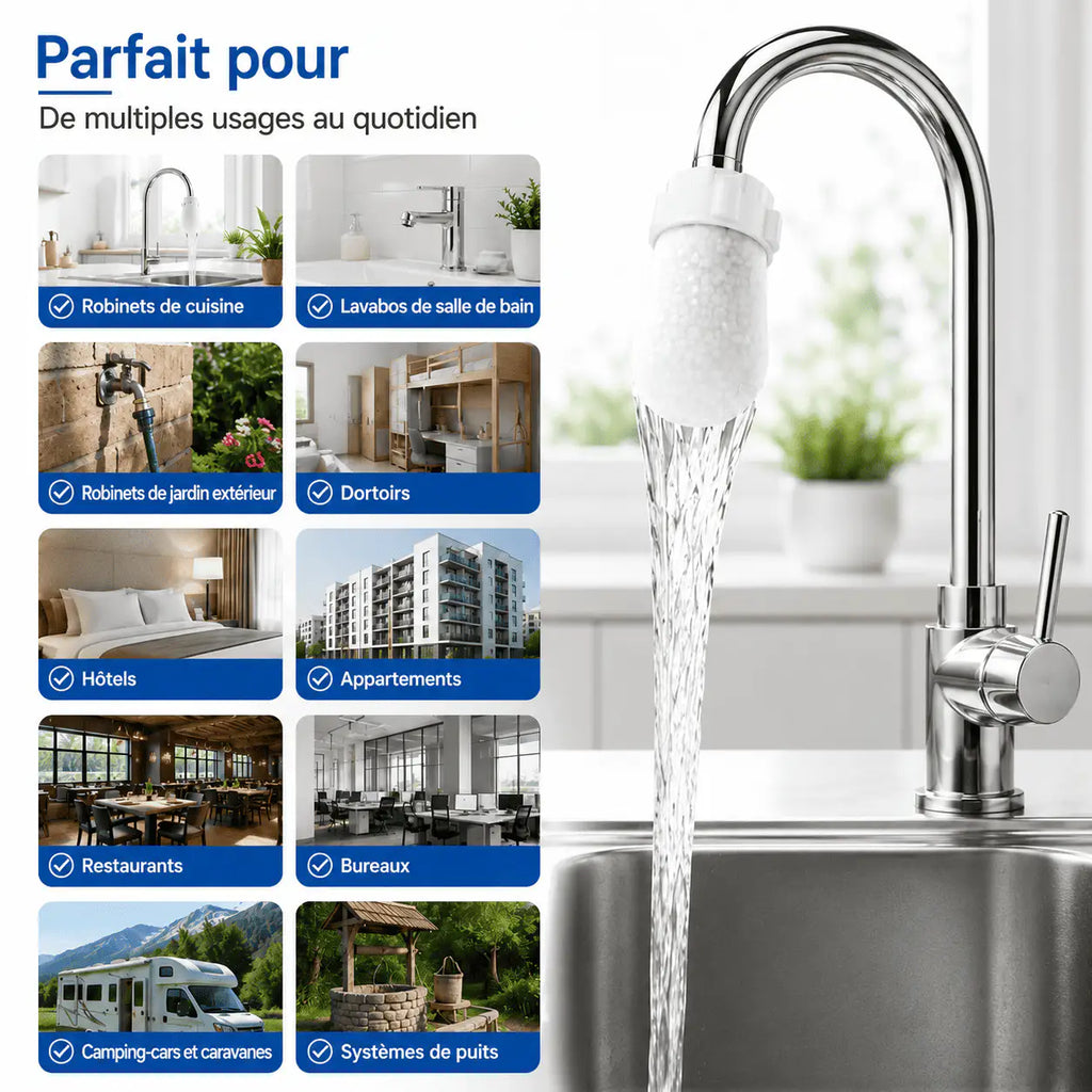 Filtres anti-sédiments pour robinet  une eau plus propre directement au robinet