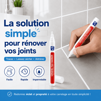 🖌️ Stylo à joints anti-moisissures et imperméable pour carrelage !