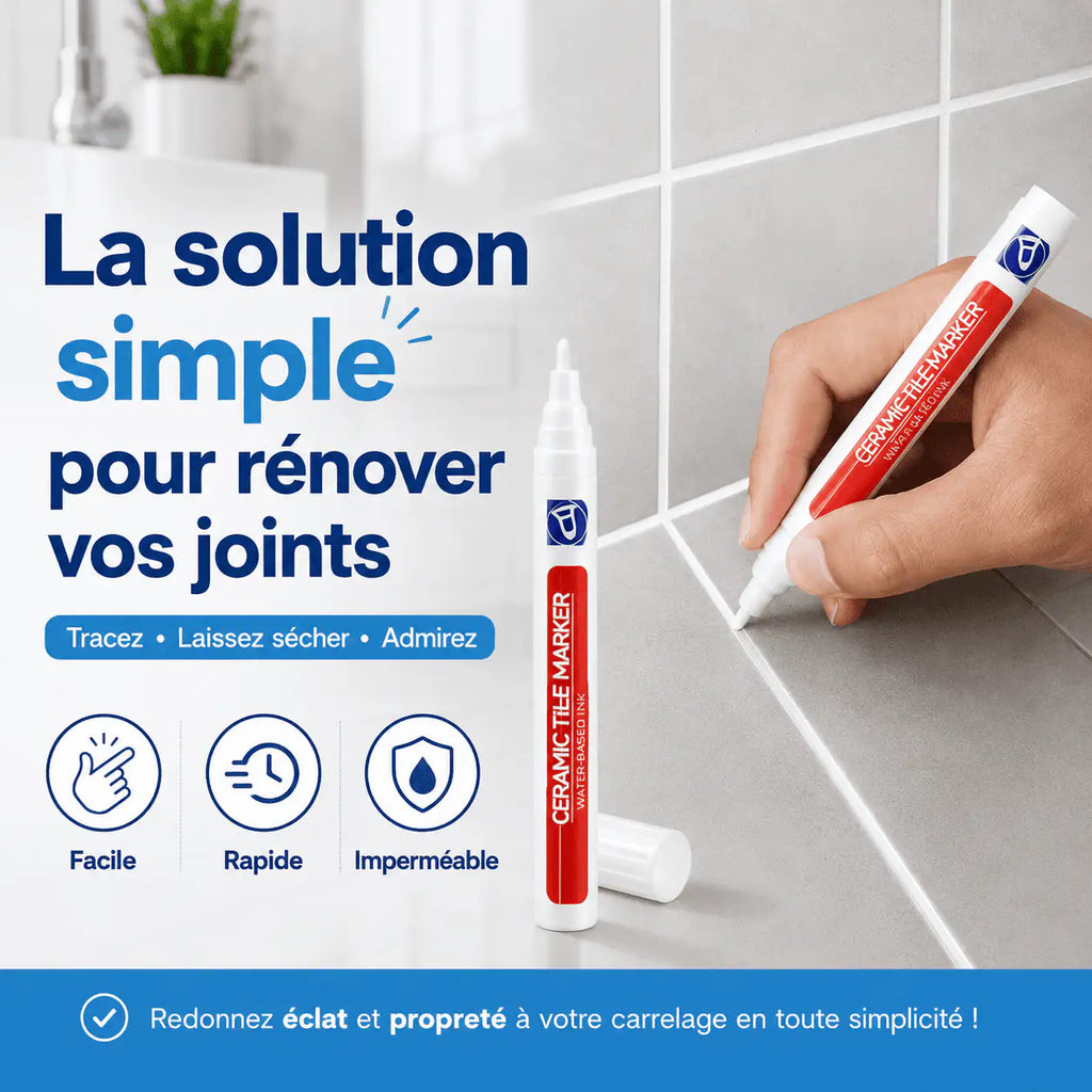 🖌️ STYLO RÉNOVATEUR DE JOINTS et imperméable pour carrelage !