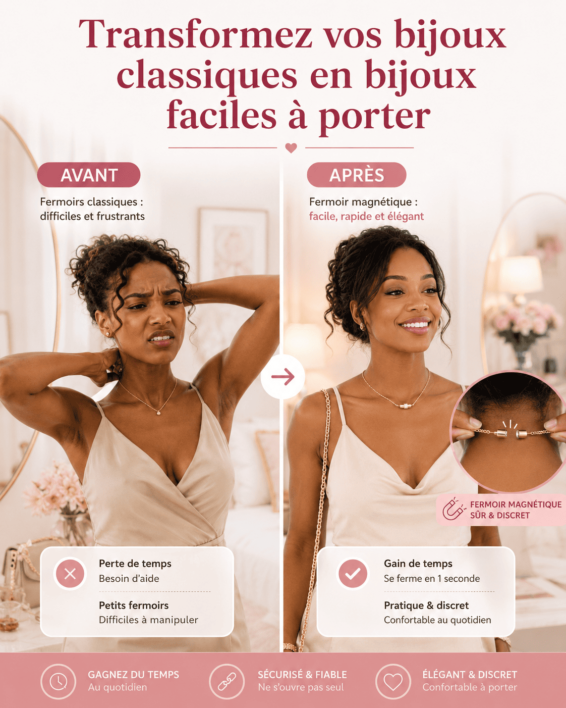 🔥 fermetures magnétiques pour colliers