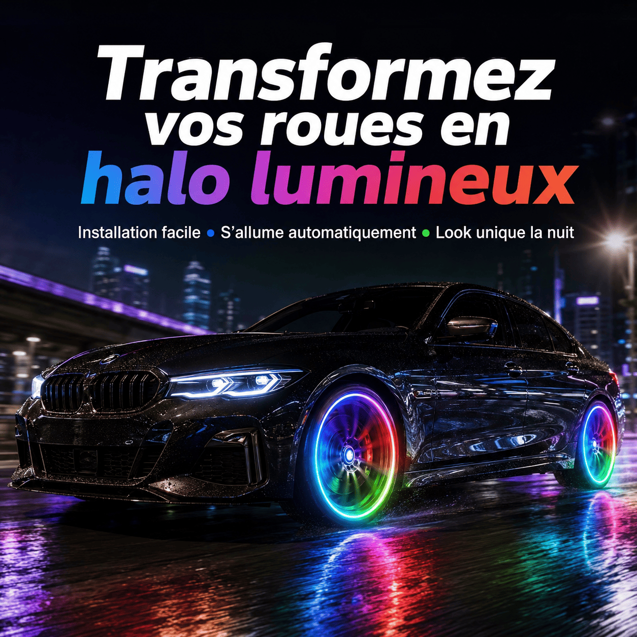 Lumières LED intelligentes pour roues