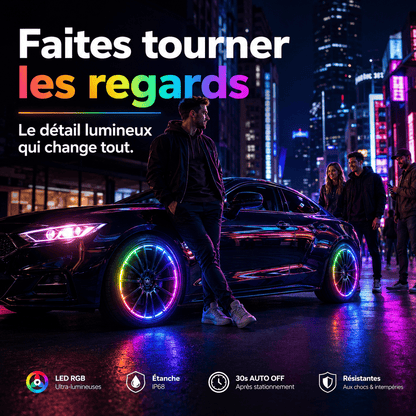 Lumières LED intelligentes pour roues