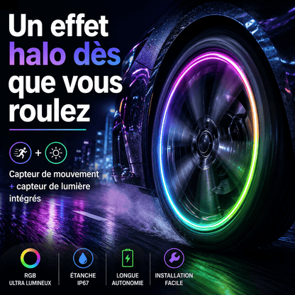 Lumières LED intelligentes pour roues