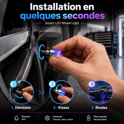 Lumières LED intelligentes pour roues