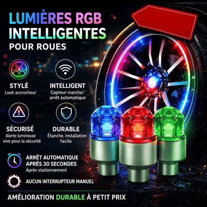 Lumières LED intelligentes pour roues