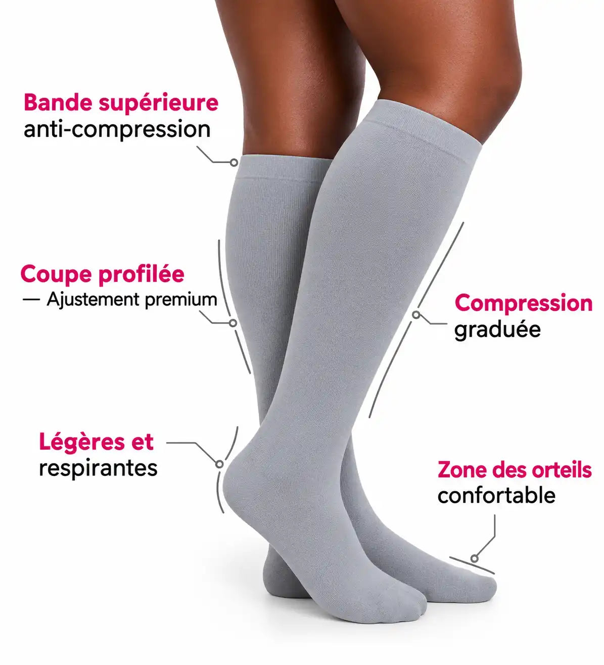 LEVARA — Chaussettes de compression | Jambes légères toute la journée
