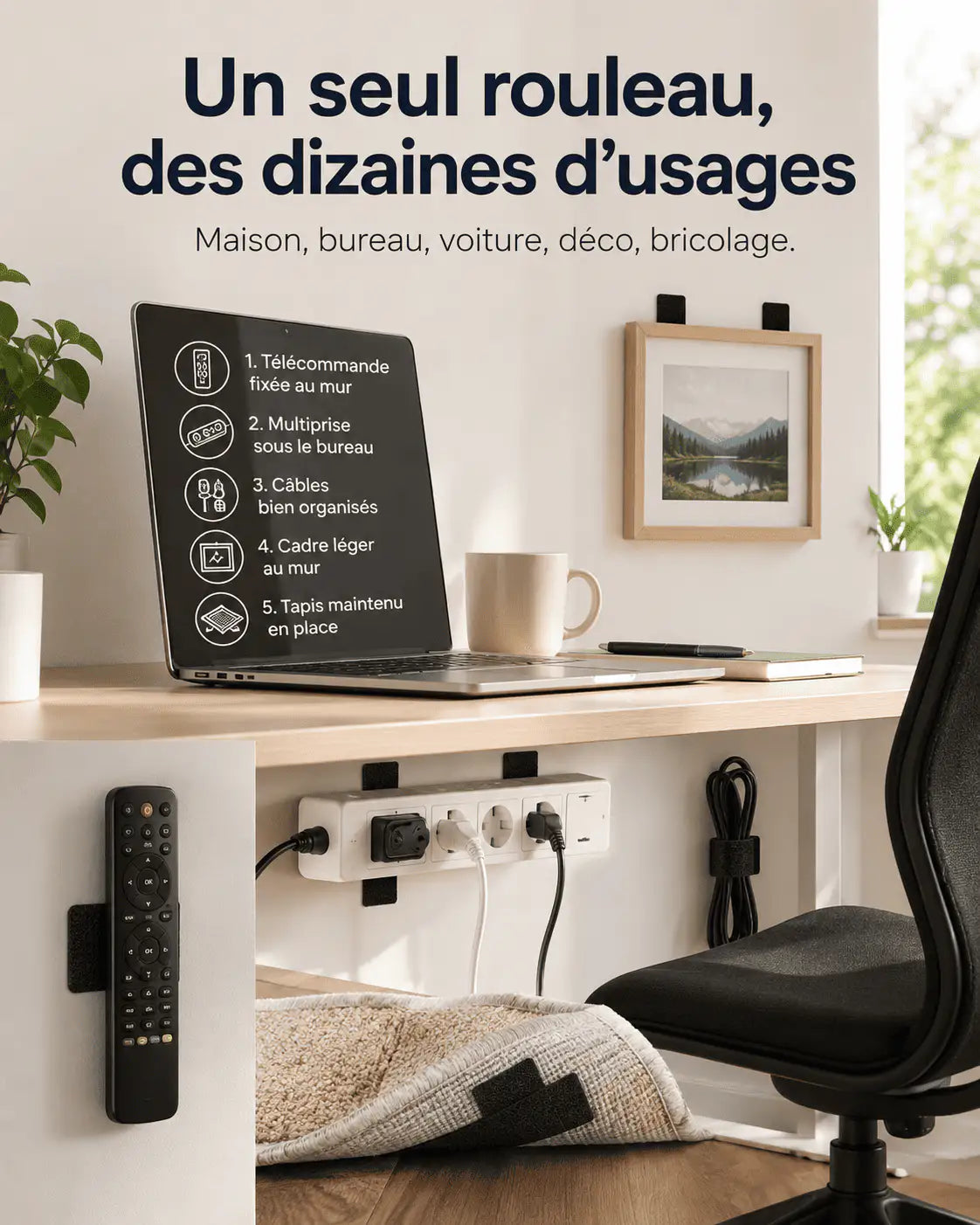 Ruban Scratch Adhésif Double Face Fixation Sans Percer (Copie)