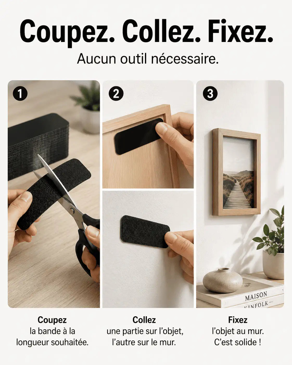 Ruban Scratch Adhésif Double Face Fixation Sans Percer (Copie)