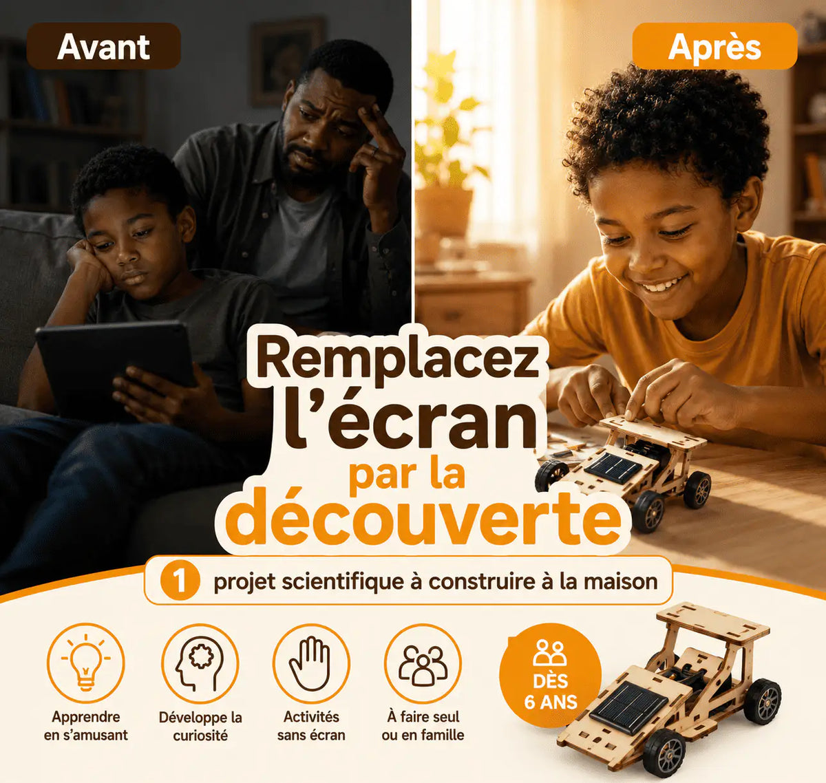 🧠 Kit STEM Petit Génie –  Projets Scientifiques à Construire Dès 6 Ans