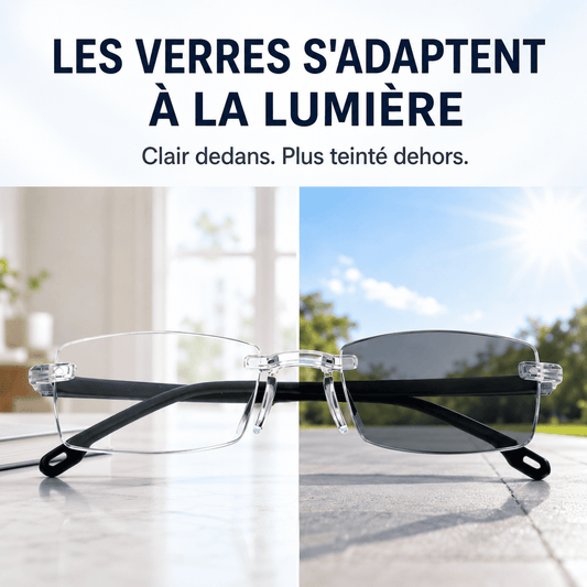 Lunettes Progressives Photochromiques 3-en-1 – Vision Claire & Confort au Quotidien