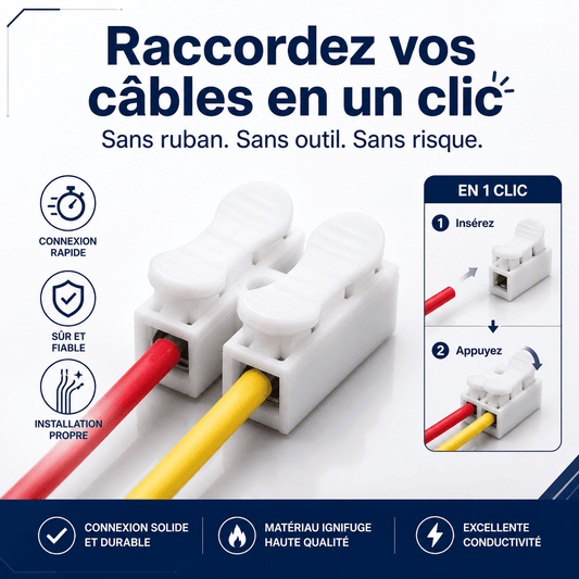 ⚡Connecteur de Câble à Poussoir Rapide