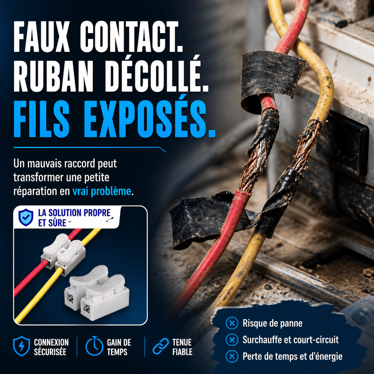 ⚡Connecteur de Câble à Poussoir Rapide