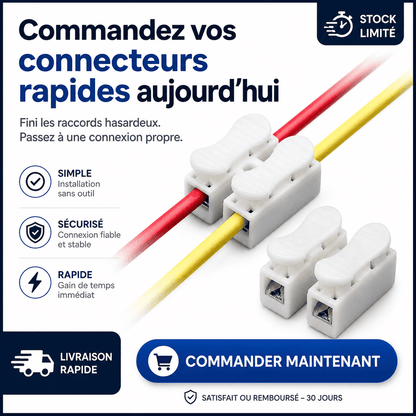 ⚡Connecteur de Câble à Poussoir Rapide