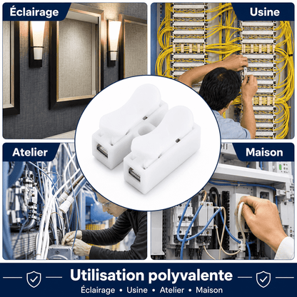 ⚡Connecteur de Câble à Poussoir Rapide