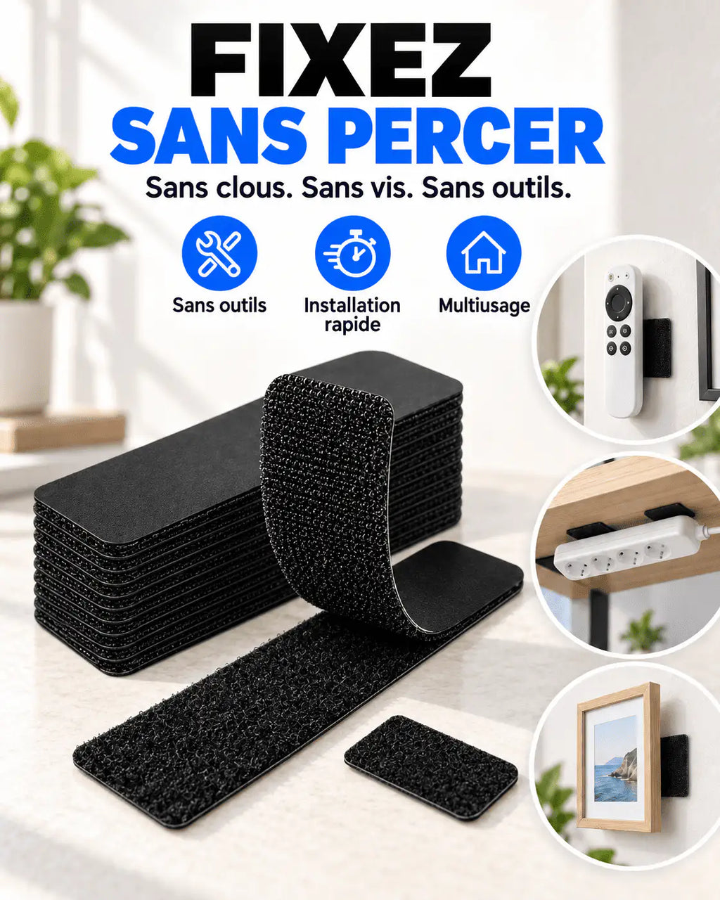 Ruban Scratch Adhésif Double Face Fixation Sans Percer (Copie)