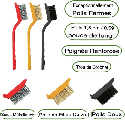 Lots de 11 brosses de nettoyage à poils durs pour cuisine, salle de bain, coin, joint, évier, tasse, théière, bouteille