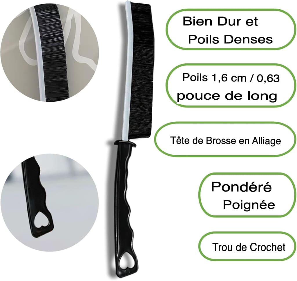 Lots de 11 brosses de nettoyage à poils durs pour cuisine, salle de bain, coin, joint, évier, tasse, théière, bouteille