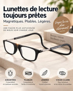 Lunettes de lecture magnétiques pliables  elles restent sur vous, vous ne les cherchez plus jamais