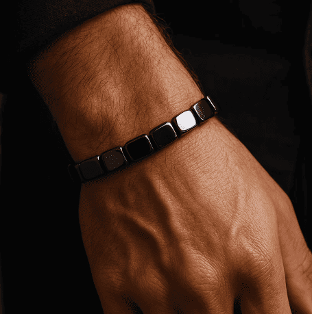 Bracelet en Hématite Authentique  Équilibre, Force et Énergie Naturelle
