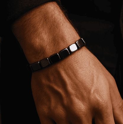 Bracelet en Hématite Authentique  Équilibre, Force et Énergie Naturelle